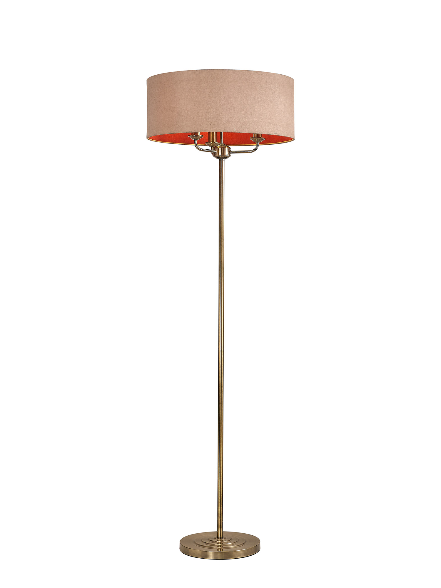 DK0911  Banyan 45cm 3 Light Floor Lamp Antique Brass; Antique Gold